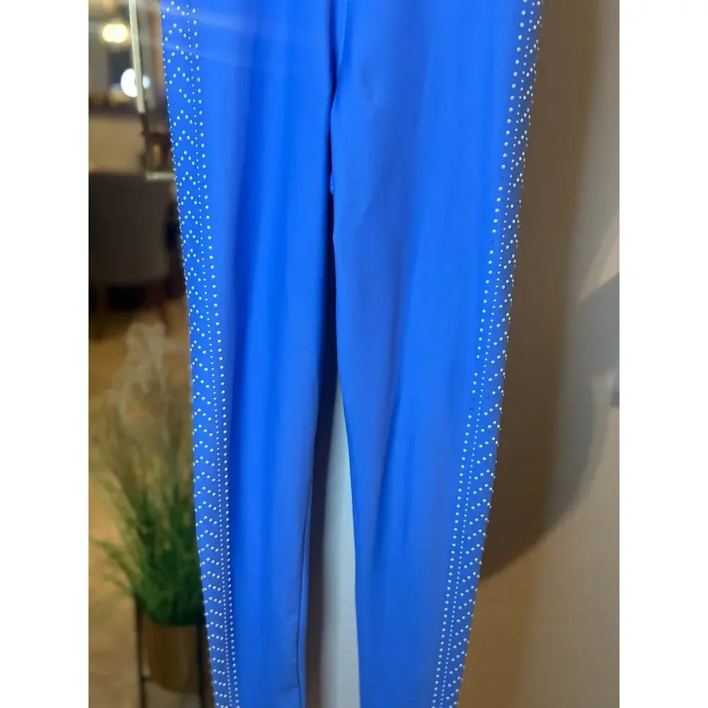 Beach Riot Sport powder blue pearlescent studded sides leggings Small 0-4